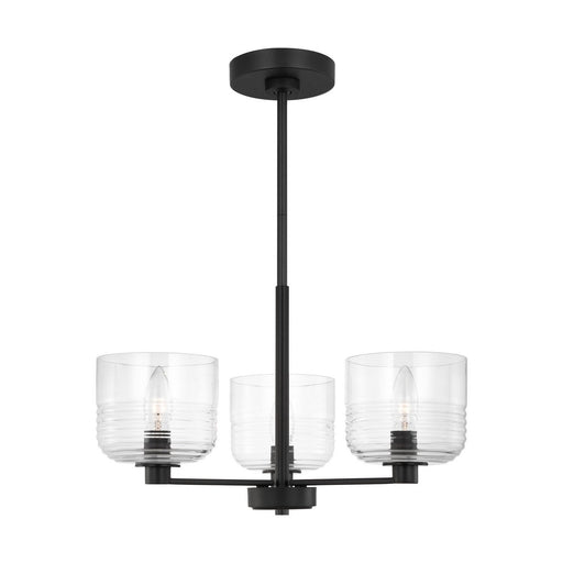 Lochdale Small 3-Light Chandelier in Midnight Black