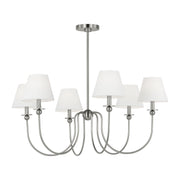 Elsay 6-Light Large Chandelier in Brushed Nickel