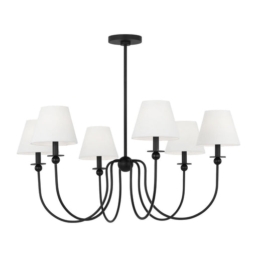 Elsay 6-Light Large Chandelier in Midnight Black