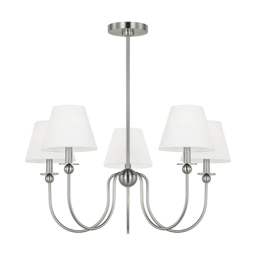 Elsay 5-Light Medium Chandelier in Brushed Nickel