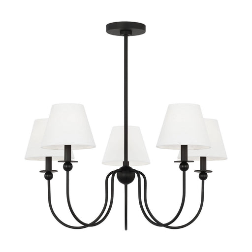 Elsay 5-Light Medium Chandelier in Midnight Black