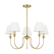 Elsay 5-Light Medium Chandelier in Satin Brass