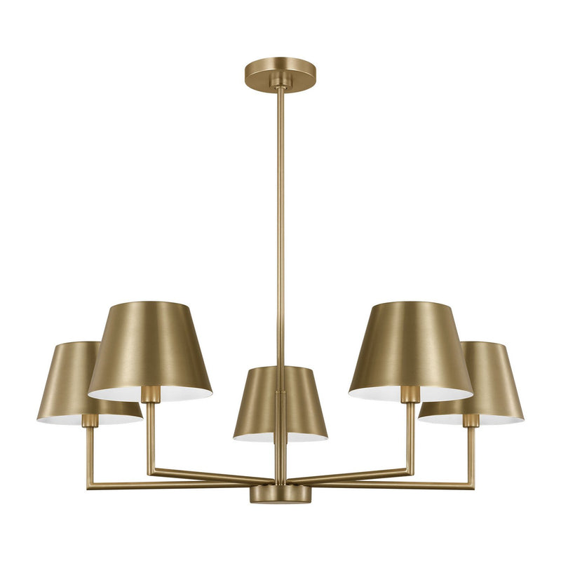Ender 5-Light Medium Chandelier in Satin Brass