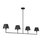 Ender 4-Light Large Linear Pendant in Midnight Black