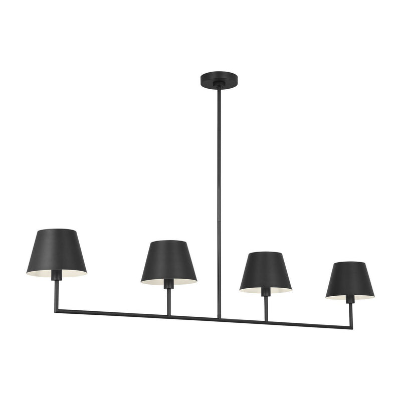Ender 4-Light Large Linear Pendant in Midnight Black
