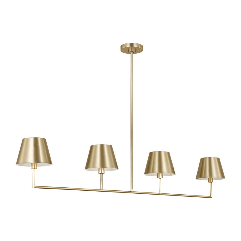 Ender 4-Light Large Linear Pendant in Satin Brass