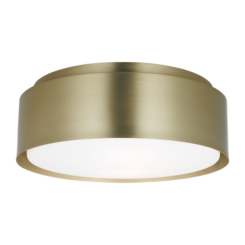 Dartmore 2-Light Medium Flush Mount in Satin Brass
