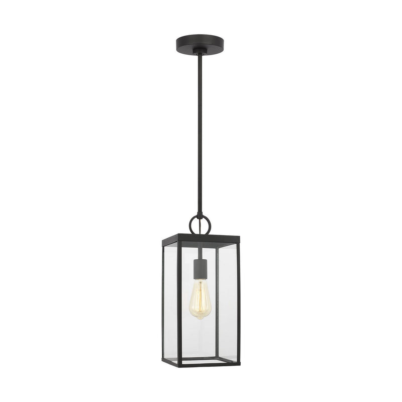 Howell Medium Outdoor Pendant in Textured Black