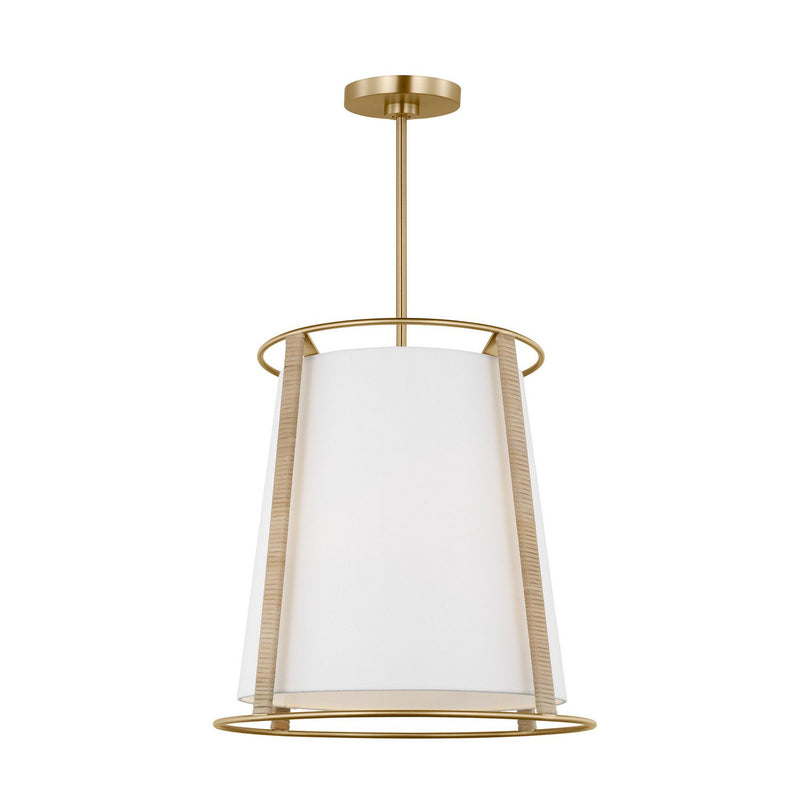 Cortes 2-Light Large Pendant in Satin Brass