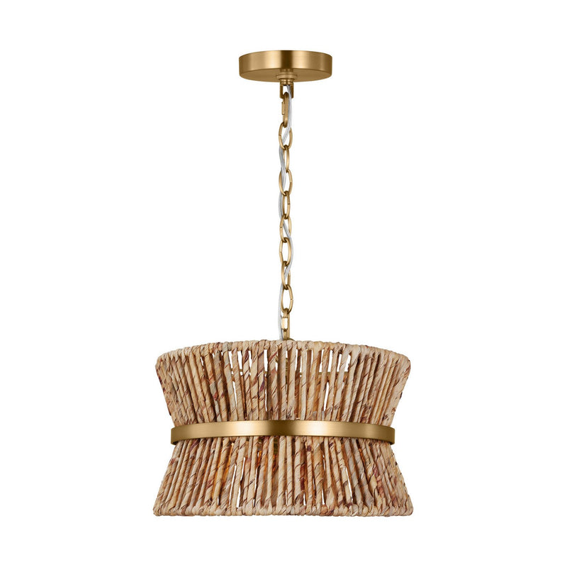 Thurlo Small 2-Light Pendant in Satin Brass