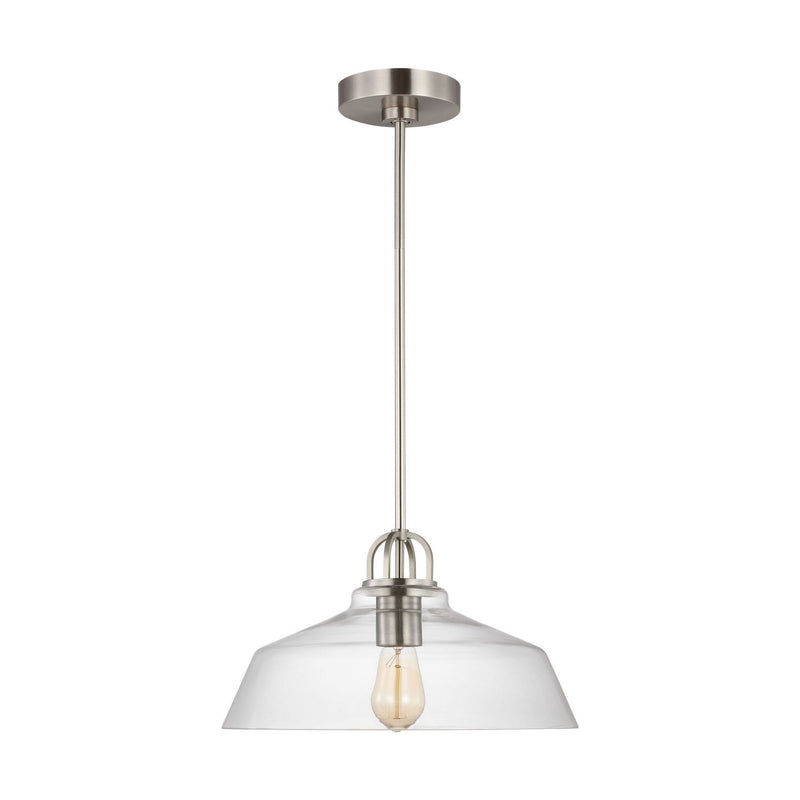 Payton Small Pendant in Brushed Steel