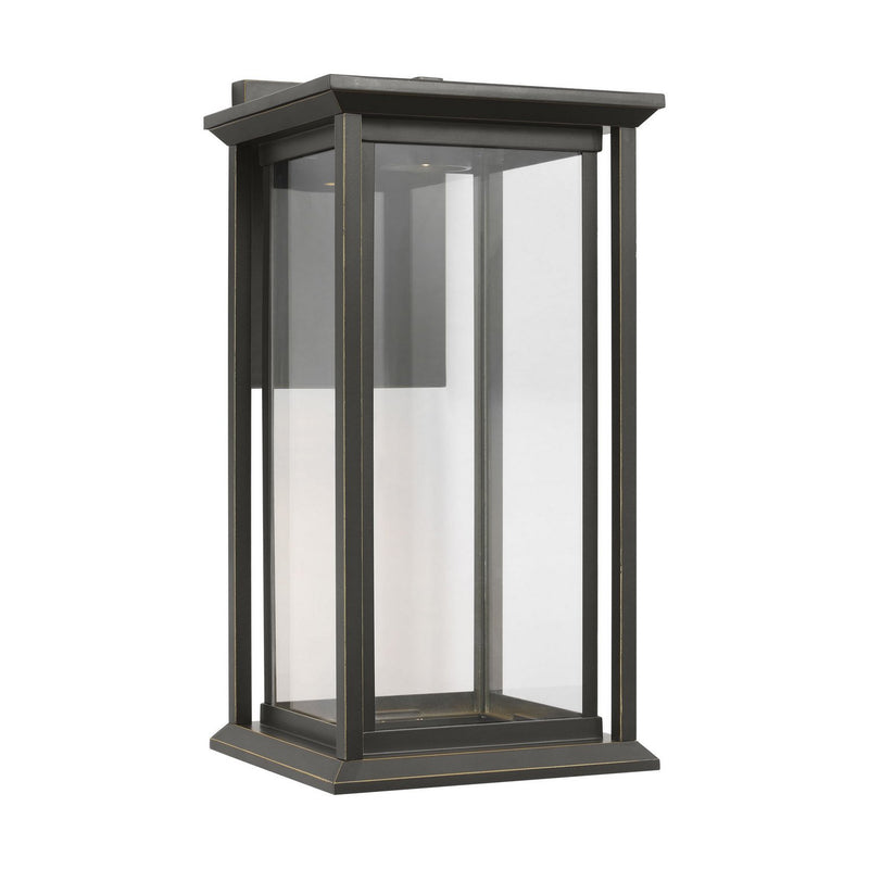 Audley 15" LED Outdoor Wall Lantern in Antique Bronze