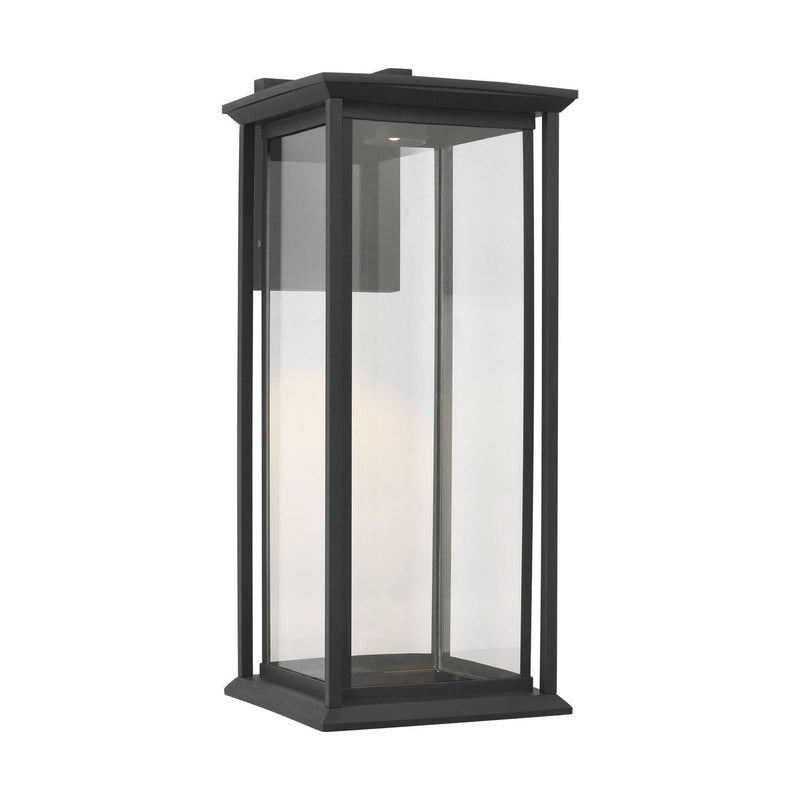 Audley 20" LED Outdoor Wall Lantern in Textured Black