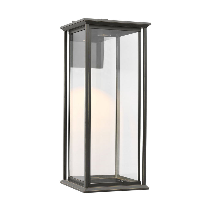 Audley 24" LED Outdoor Wall Lantern in Textured Black