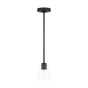 Miles Clear Glass Mini Pendant in Midnight Black
