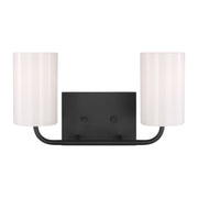 Rhett 2-Light Bath Vanity Light in Midnight Black