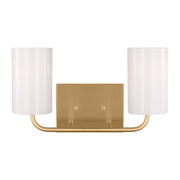 Rhett 2-Light Bath Vanity Light in Satin Brass