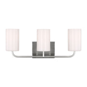 Rhett 3-Light Bath Vanity Light in Brushed Steel