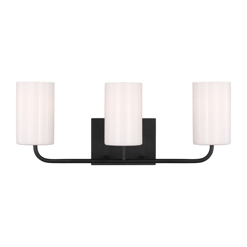 Rhett 3-Light Bath Vanity Light in Midnight Black