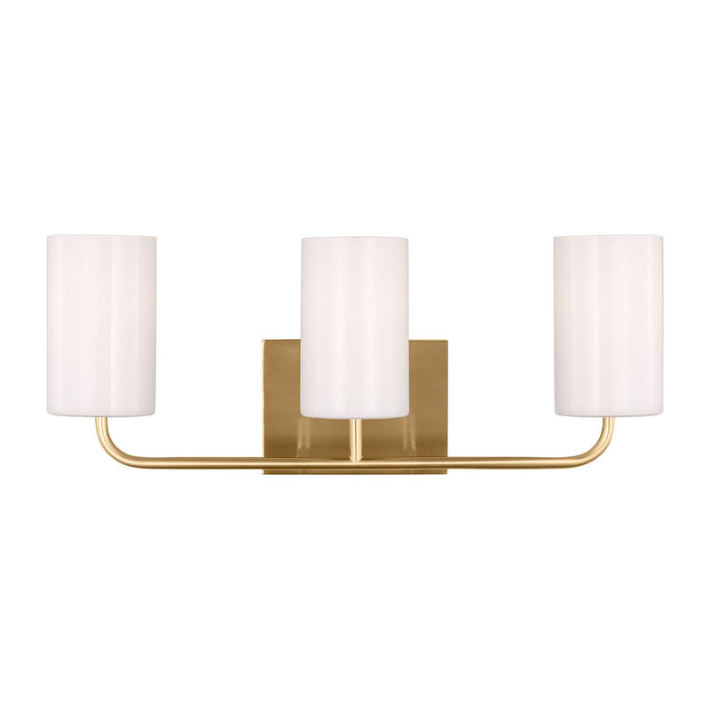 Rhett 3-Light Bath Vanity Light in Satin Brass