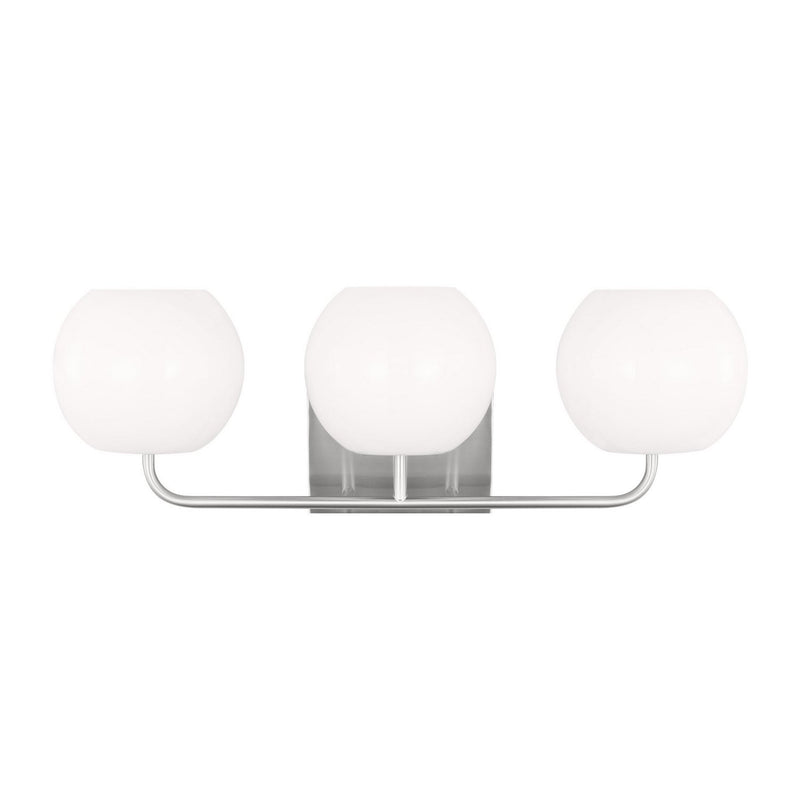 Rory 3-Light Bath Vanity Light in Brushed Steel