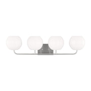 Rory 4-Light Bath Vanity Light in Brushed Steel