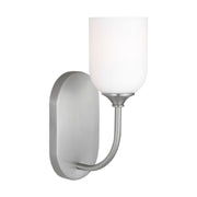 Emile Bath Sconce in Brushed Steel