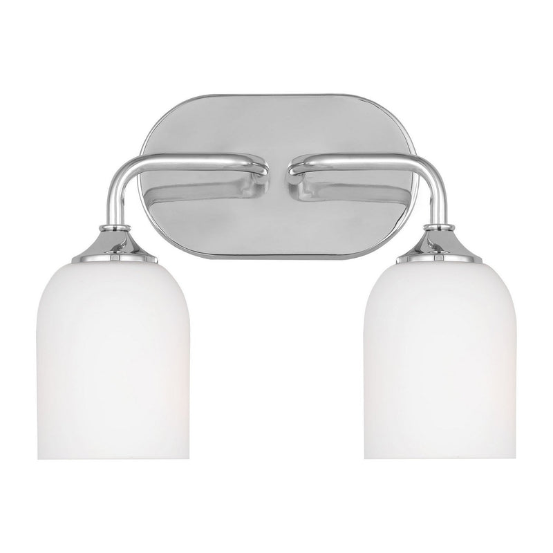 Emile 2-Light Bath Vanity Light in Chrome