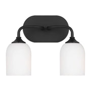 Emile 2-Light Bath Vanity Light in Midnight Black