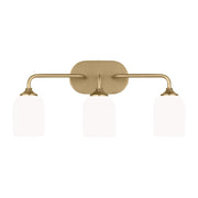 Emile 3-Light Bath Vanity Light in Satin Brass