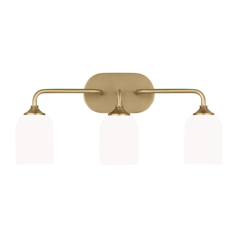 Emile 3-Light Bath Vanity Light in Satin Brass