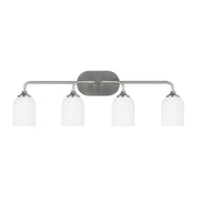 Emile 4-Light Bath Vanity Light in Brushed Steel