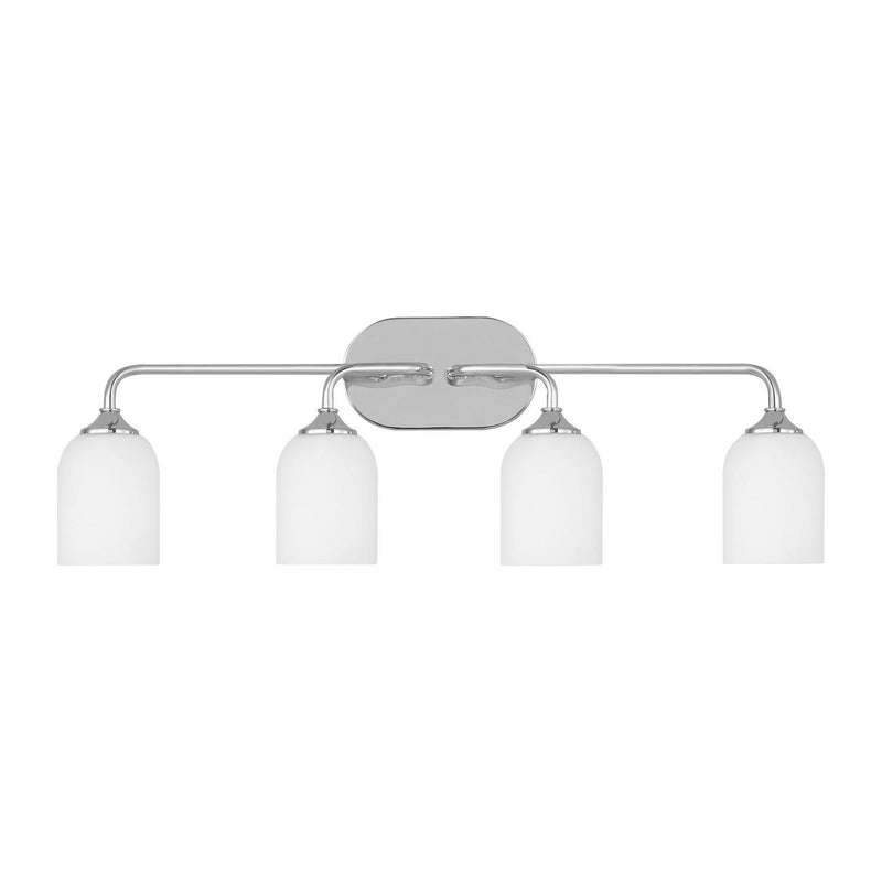 Emile 4-Light Bath Vanity Light in Chrome