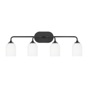 Emile 4-Light Bath Vanity Light in Midnight Black