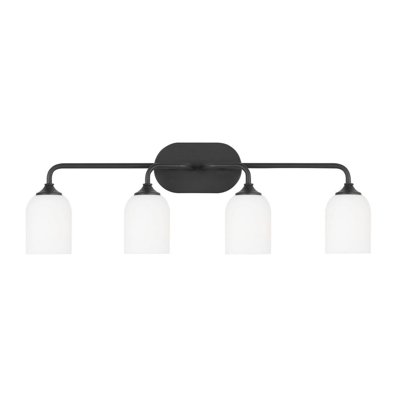 Emile 4-Light Bath Vanity Light in Midnight Black
