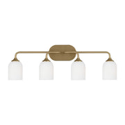 Emile 4-Light Bath Vanity Light in Satin Brass