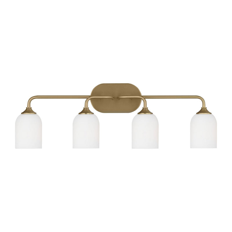 Emile 4-Light Bath Vanity Light in Satin Brass