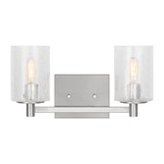 Parker 2-Light Bath Vanity Light in Brushed Steel