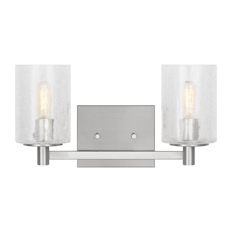 Parker 2-Light Bath Vanity Light in Brushed Steel