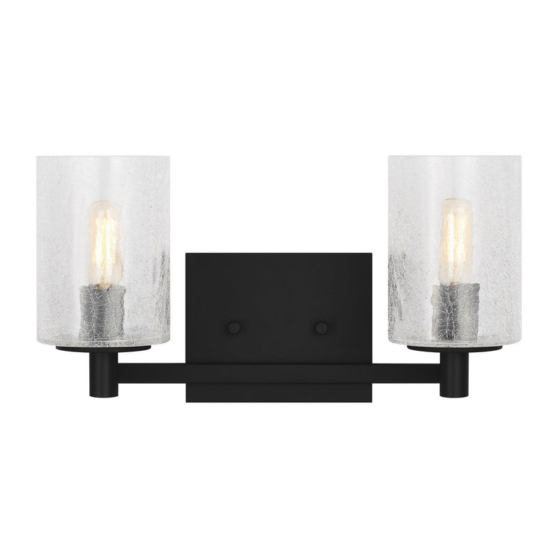 Parker 2-Light Bath Vanity Light in Midnight Black