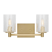 Parker 2-Light Bath Vanity Light in Satin Brass