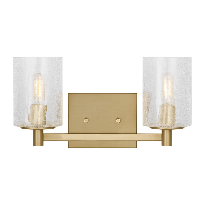 Parker 2-Light Bath Vanity Light in Satin Brass