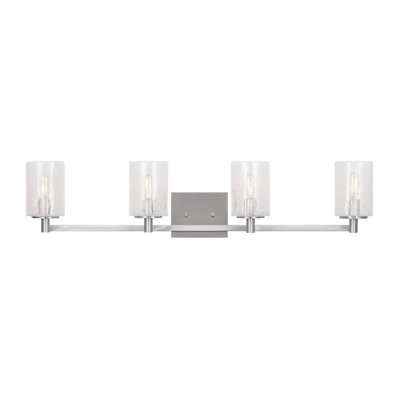 Parker 4-Light Bath Vanity Light in Brushed Steel
