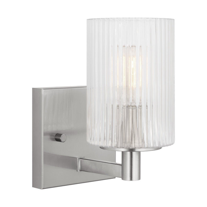 Lando Bath Sconce in Brushed Steel