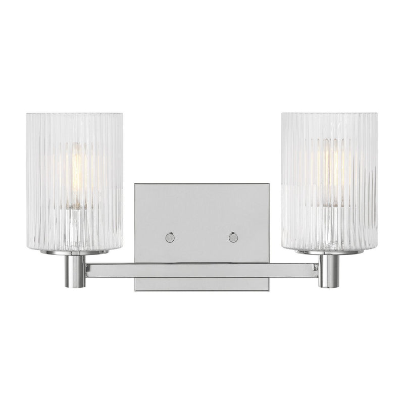 Lando 2-Light Bath Vanity Light in Chrome
