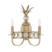 Hearst 2-Light Wall Sconce in Noble Brass