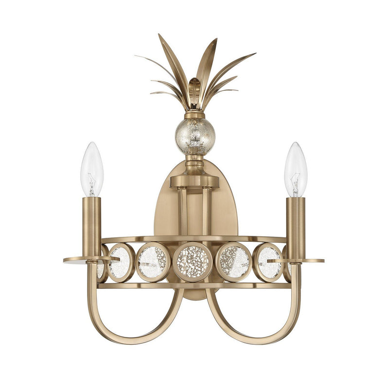 Hearst 2-Light Wall Sconce in Noble Brass
