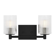 Lando 2-Light Bath Vanity Light in Midnight Black