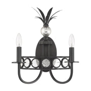 Hearst 2-Light Wall Sconce in Black Tourmaline