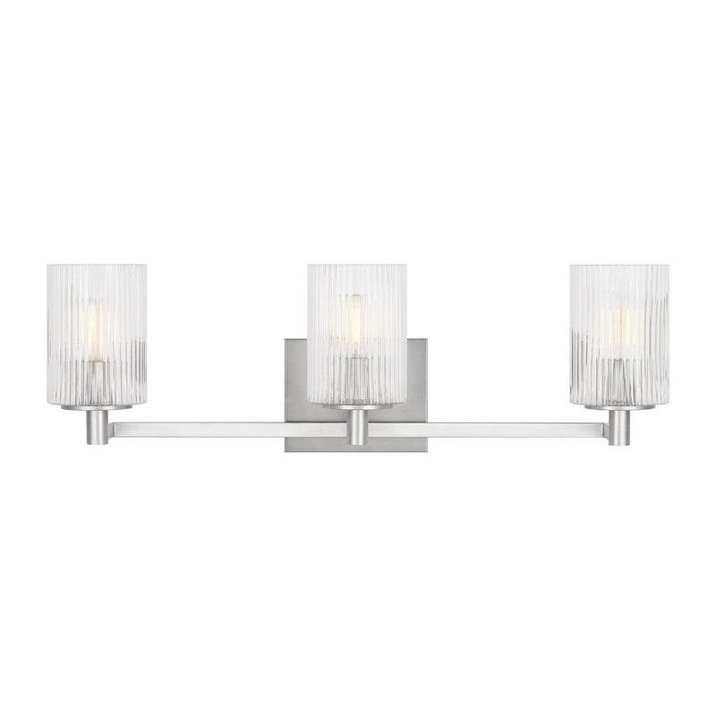 Lando 3-Light Bath Vanity Light in Brushed Steel